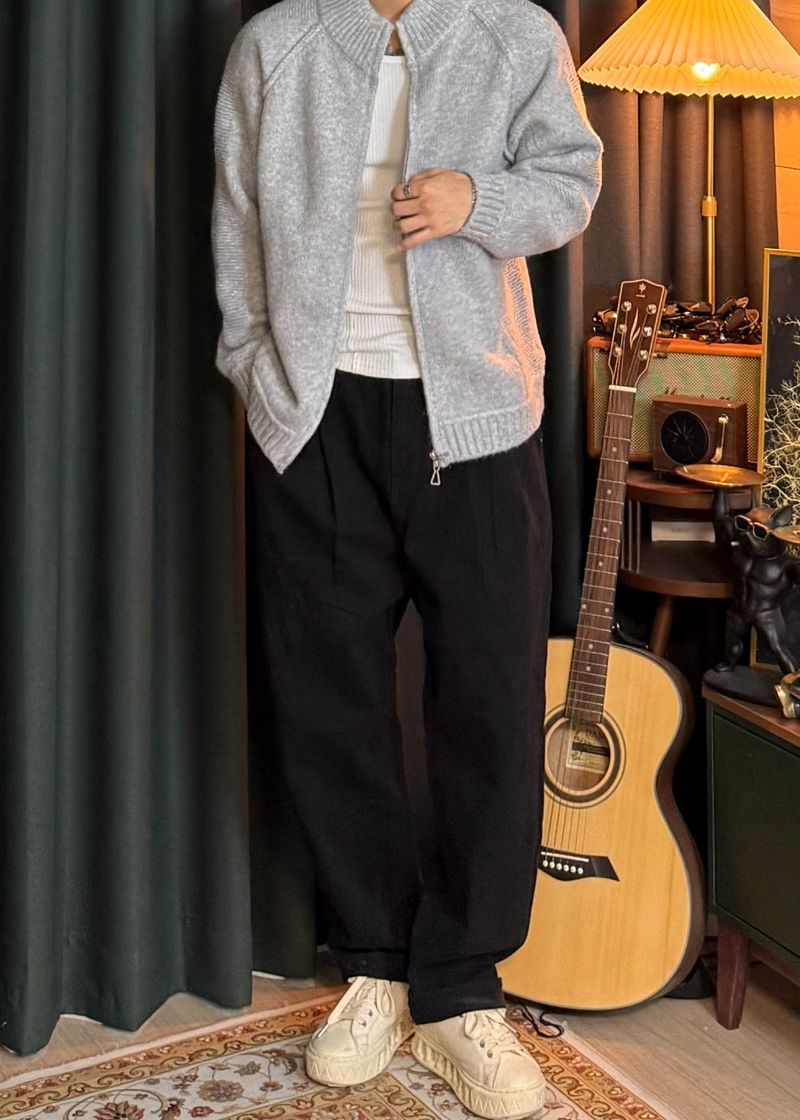 [virstyle original] INKKI Two-Way Wool Knit Zip-Up 2COLOR