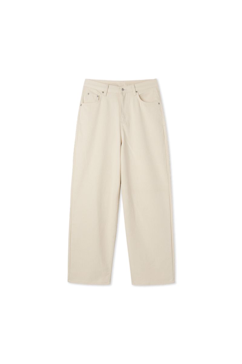 Detail Wide Cotton Pants 3COLOR