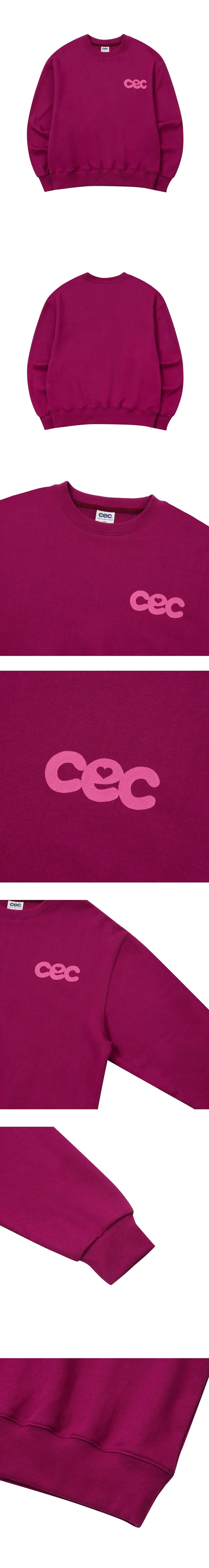 CEC HEART LOGO SWEATSHIRT(NEON PINK)