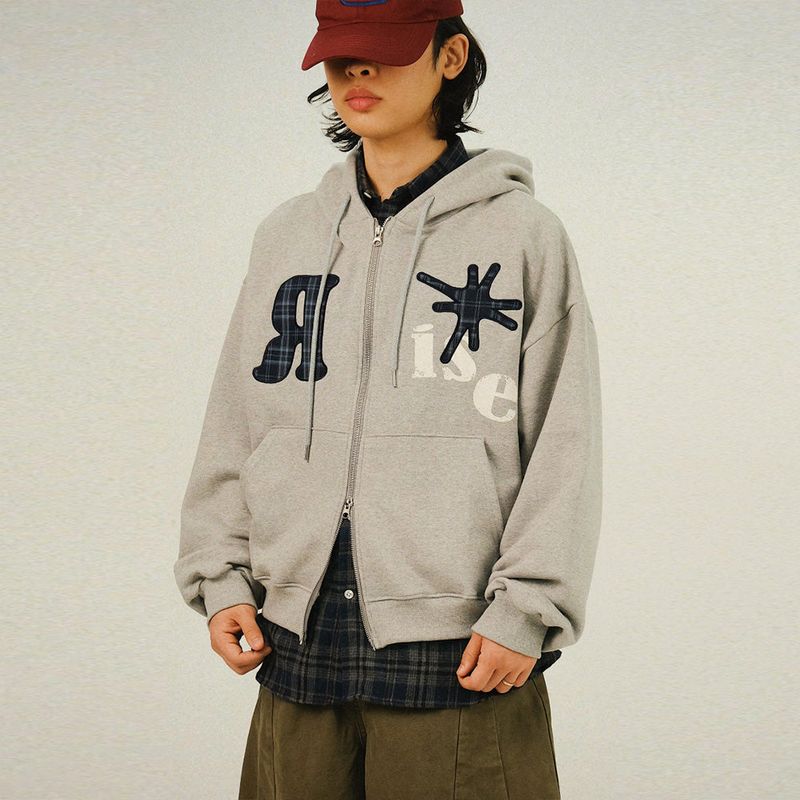 SEMIKAJI（セミカジ）の「DO RIZE Patch Crop Hoody Zip-up（Jackets/Outerwear）」