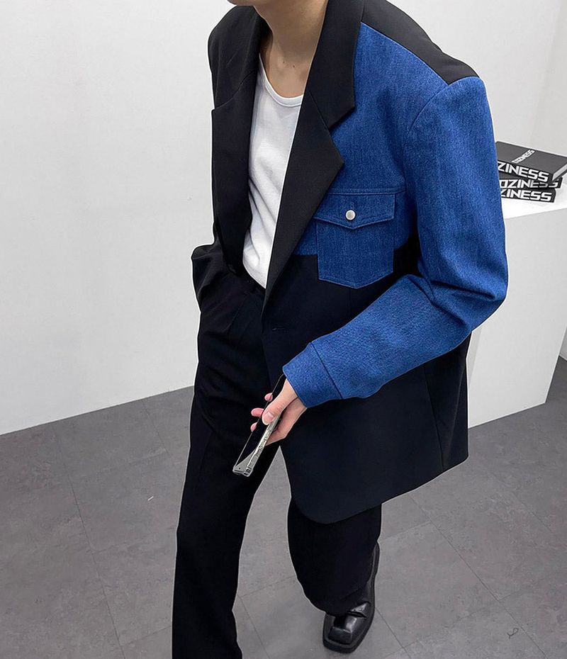 NB Minimal Blue Colored Jacket