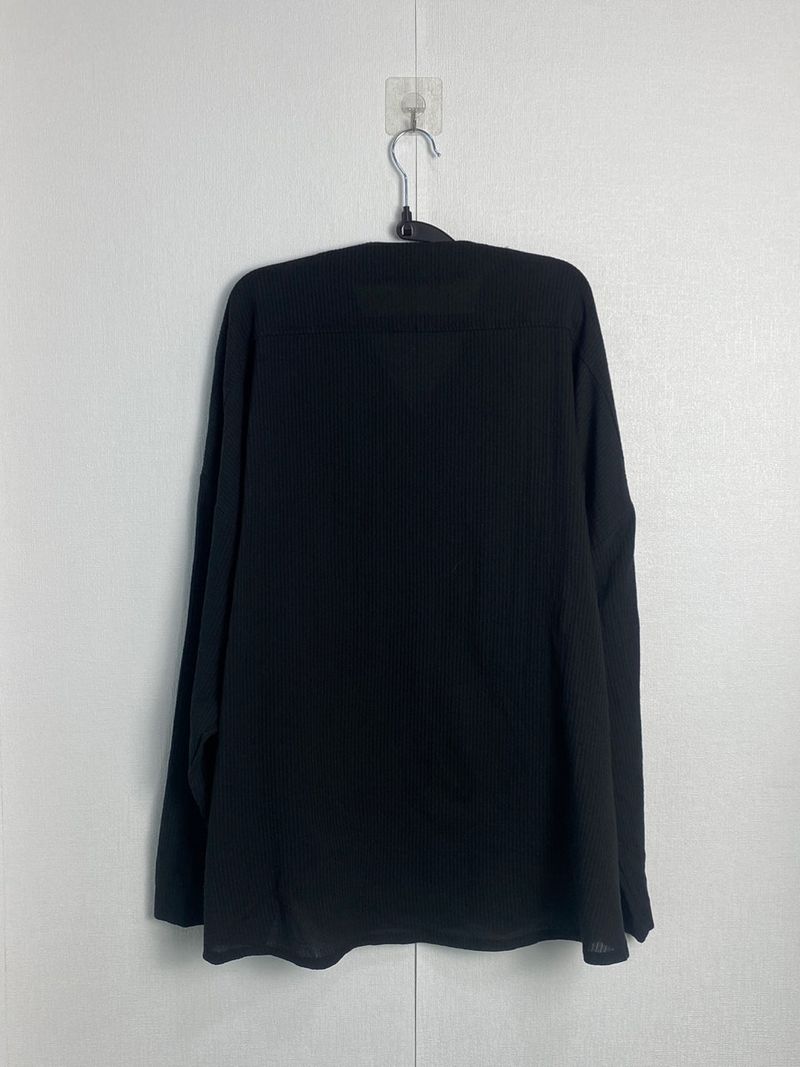 Non collar linen shirt 2C