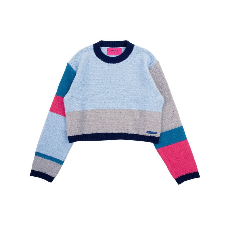 カラーミックスリバースクロップニット (FOR WOMAN)_SYS2SW51SB