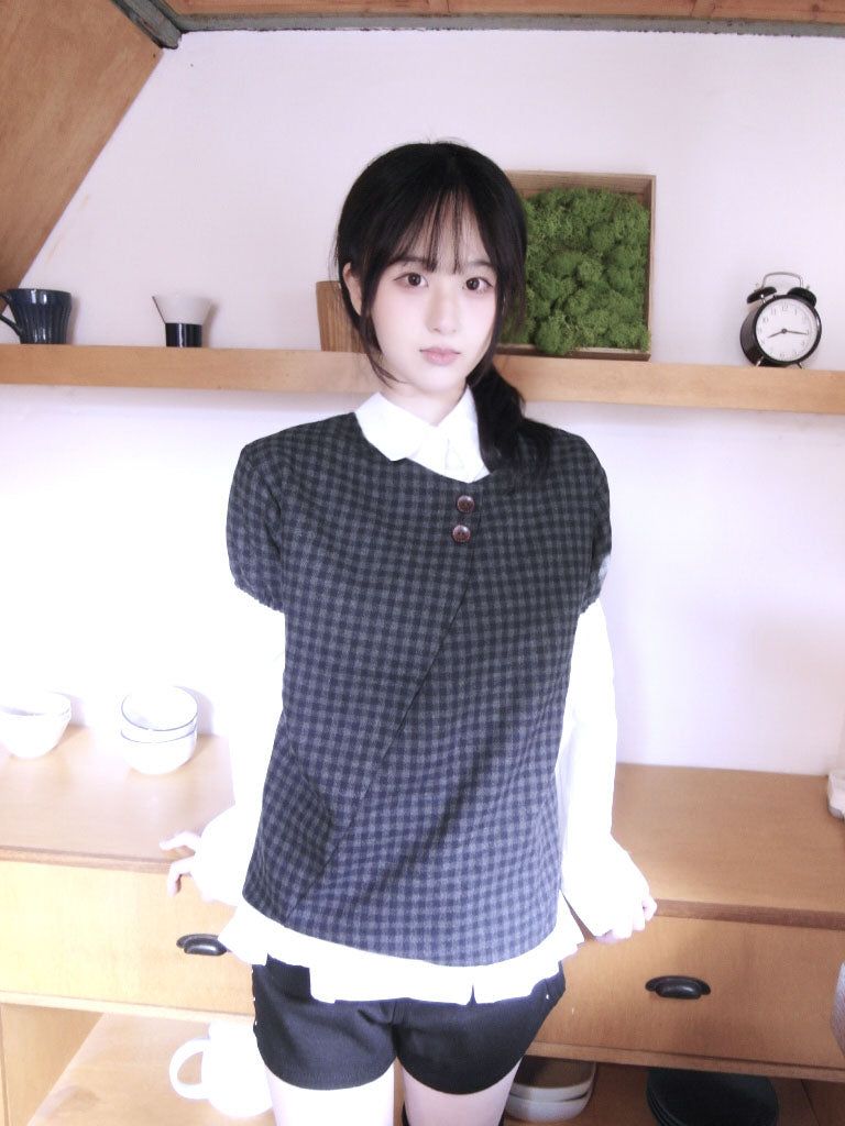 Check Layered Button Top (2colors)