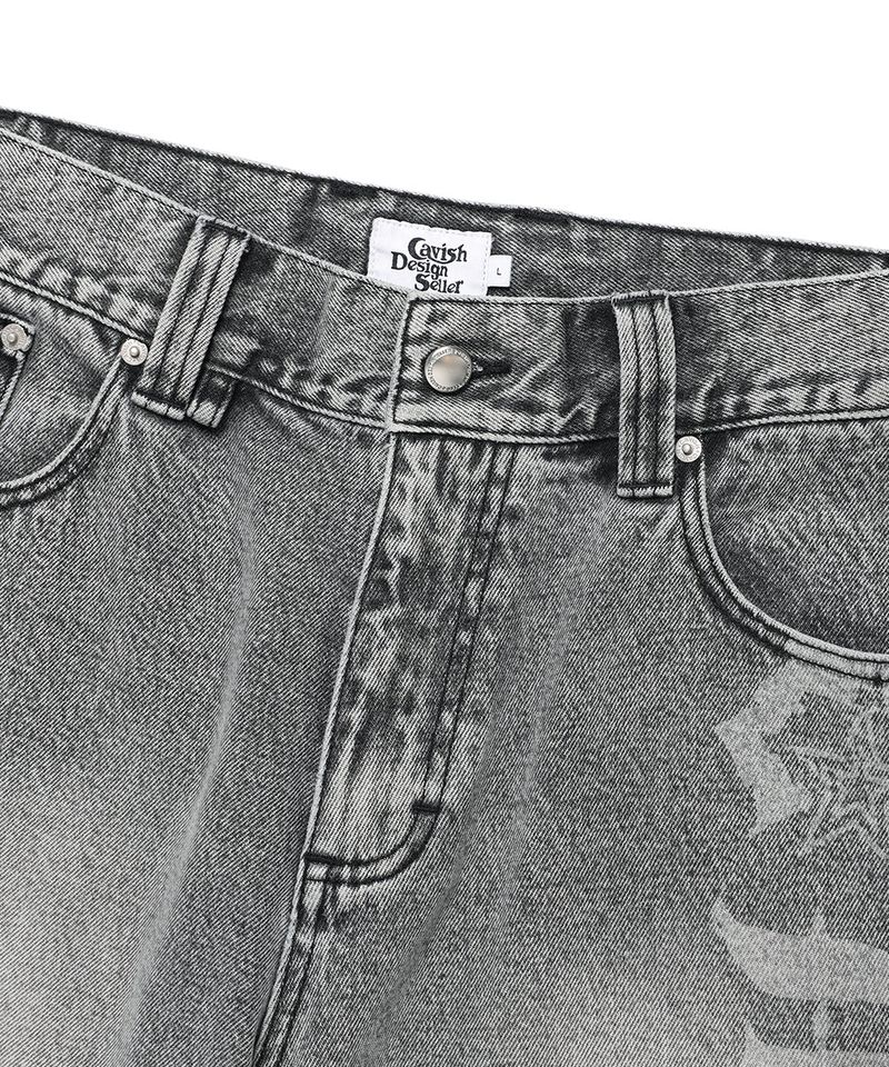 OVERDYED DENIM SHORTS GREY(CV2FMUD161A)