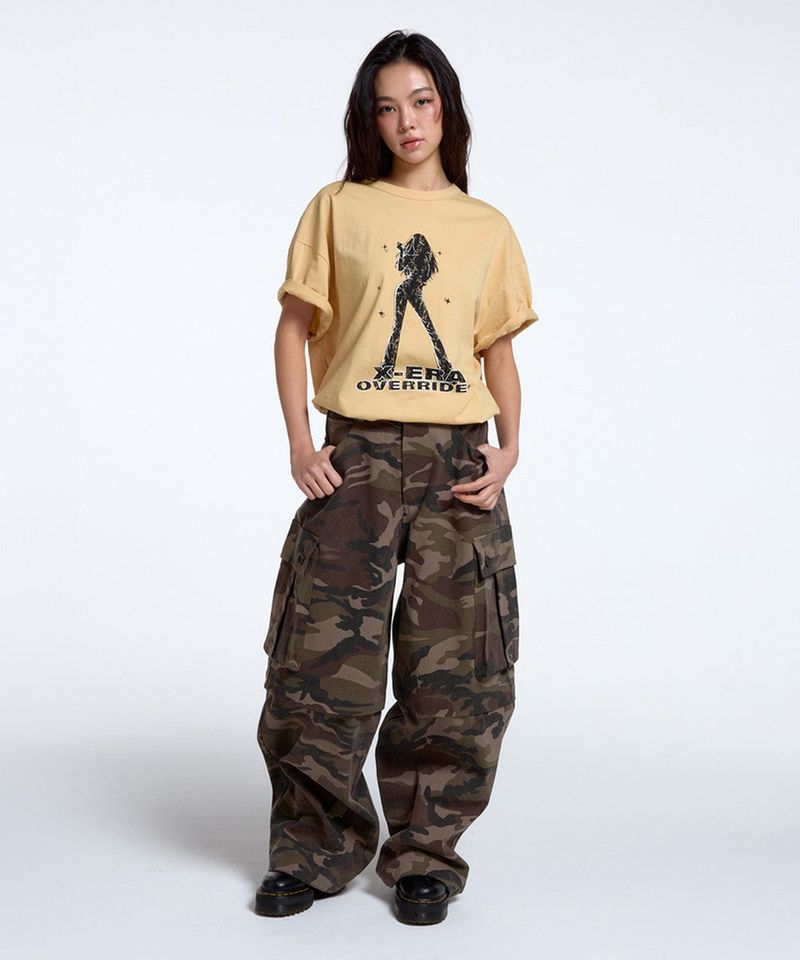 CONY CAMO 2-WAY CARGO PANTS / KHAKI