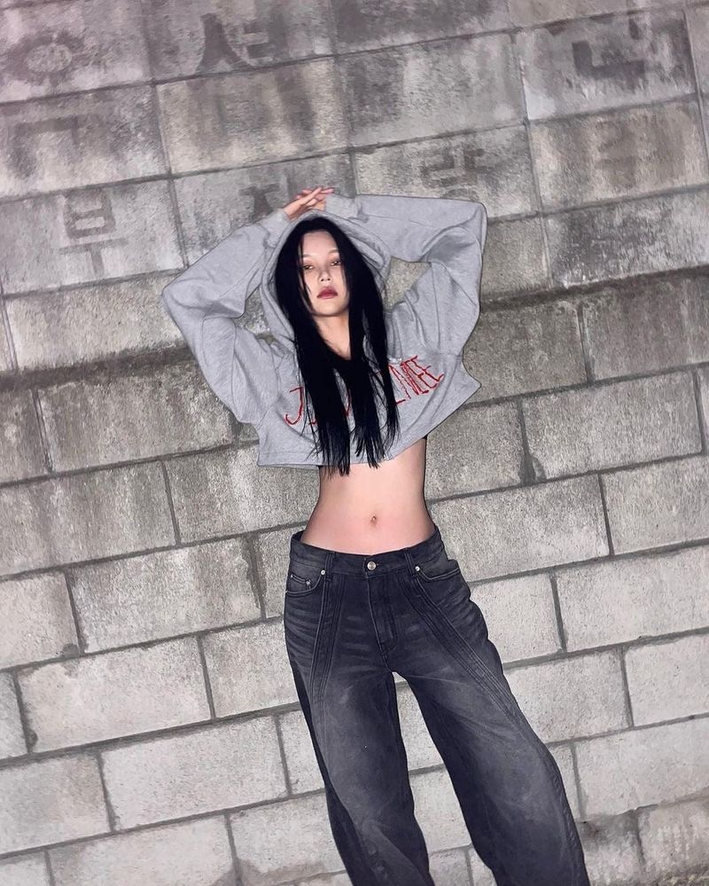 [MADE] CROP JERSEY ZIP-UP GREY