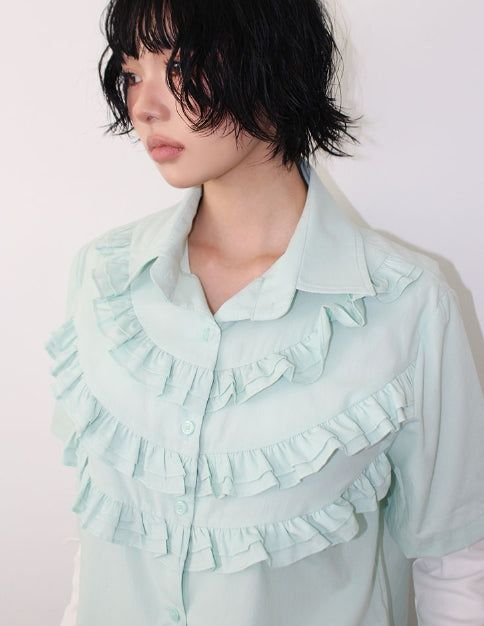 FRILL LAYERED SHIRT