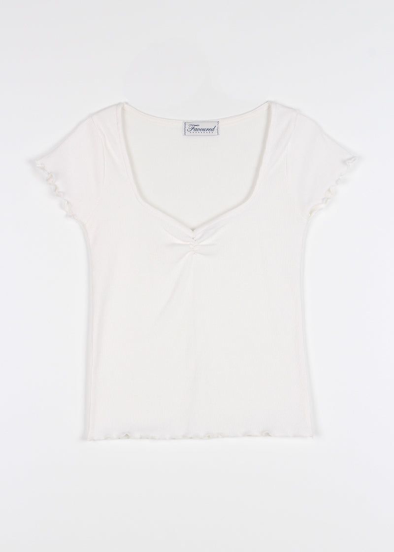 TULIP SHIRRING TEE