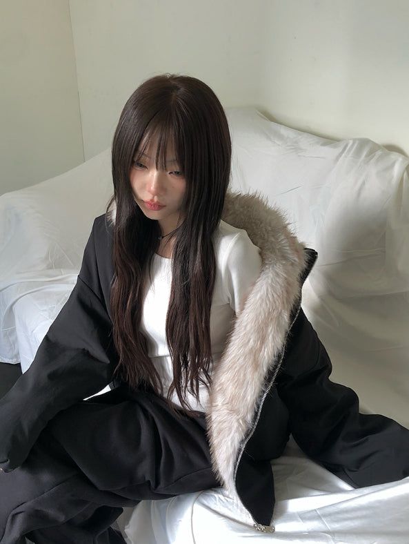 Calling Reversible Fur Jacket Jumper