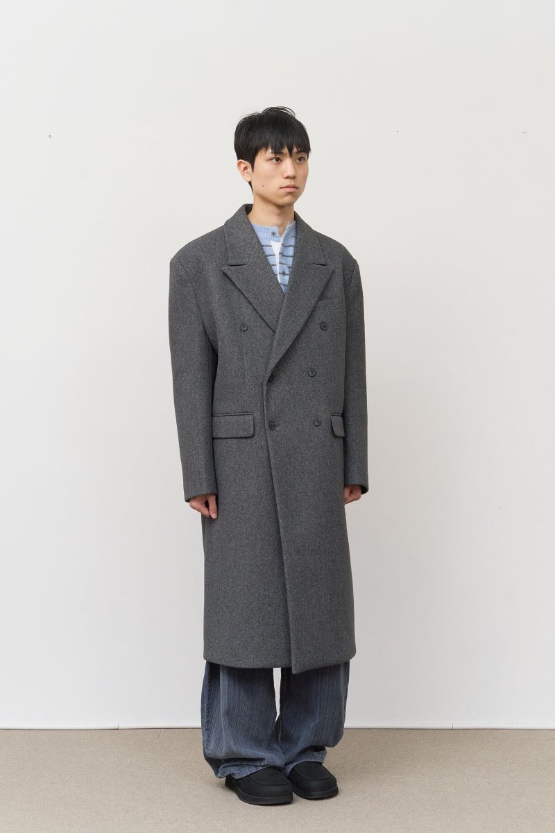 Draw Double Breasted Coat