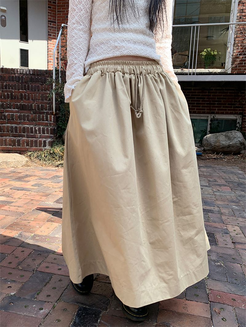 FEVER FLARE MAXI SKIRT (4C)