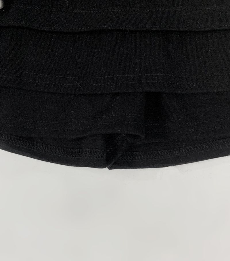 Trony button low-waist skirt (black)