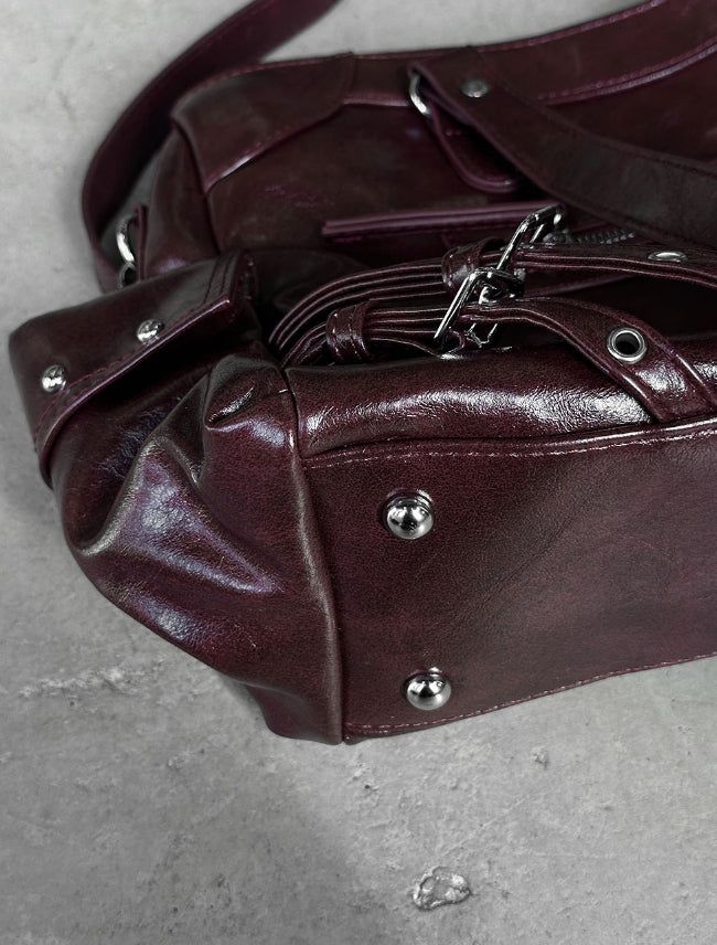 Motor Leather Shoulder Bag