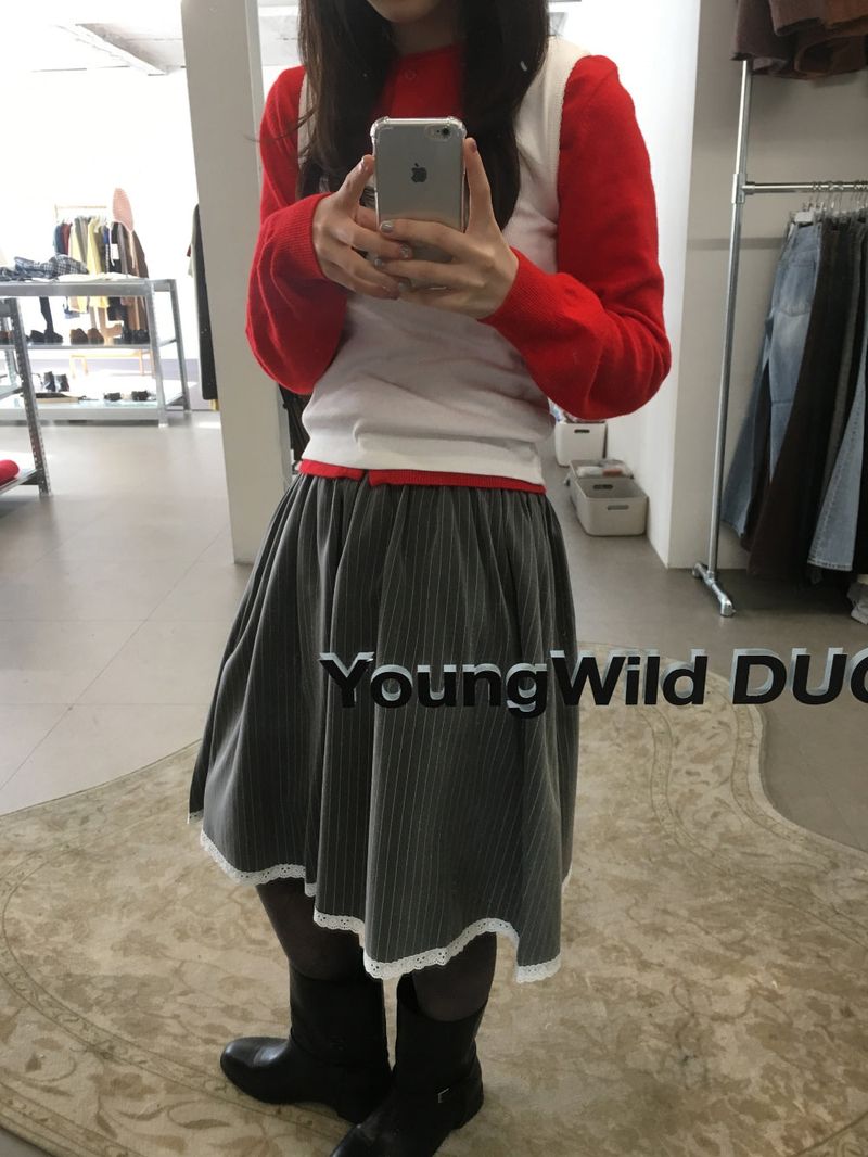 Silhouette check tights (3color)