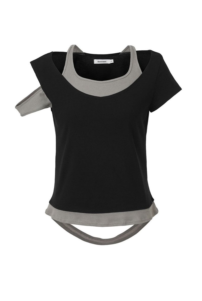 Slit layered top