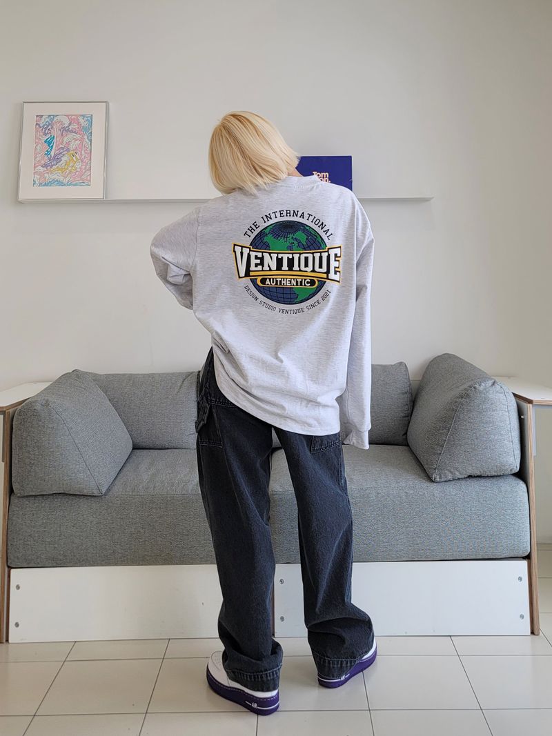 VENTIQUE Authentic long T 5color