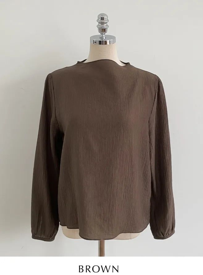 Loha Half-Neck Puff Blouse