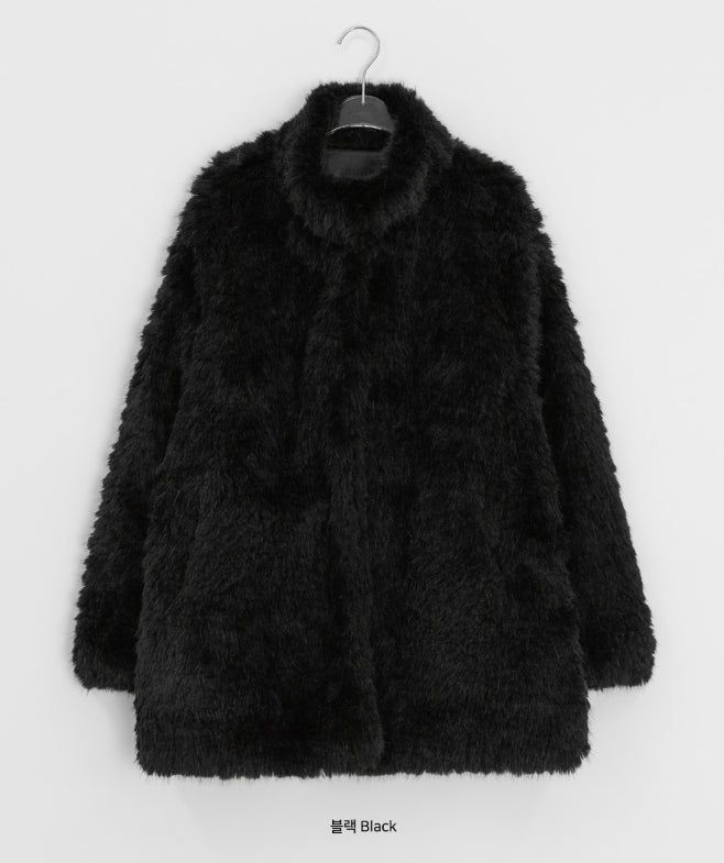 Bihin Collar Half Fur Jacket