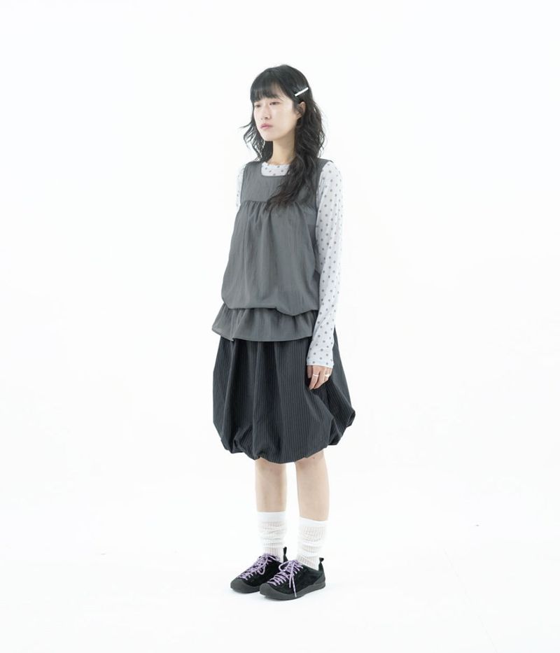 [fiebre] sheer 2way sleeveless top 
