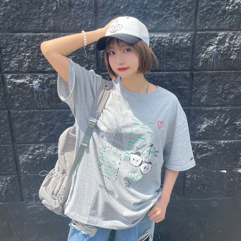 KIRSH（キルシー）の「KIRSH X TOKYO CITY ARTWORK T-SHIRT - GRAY  （Tops）」