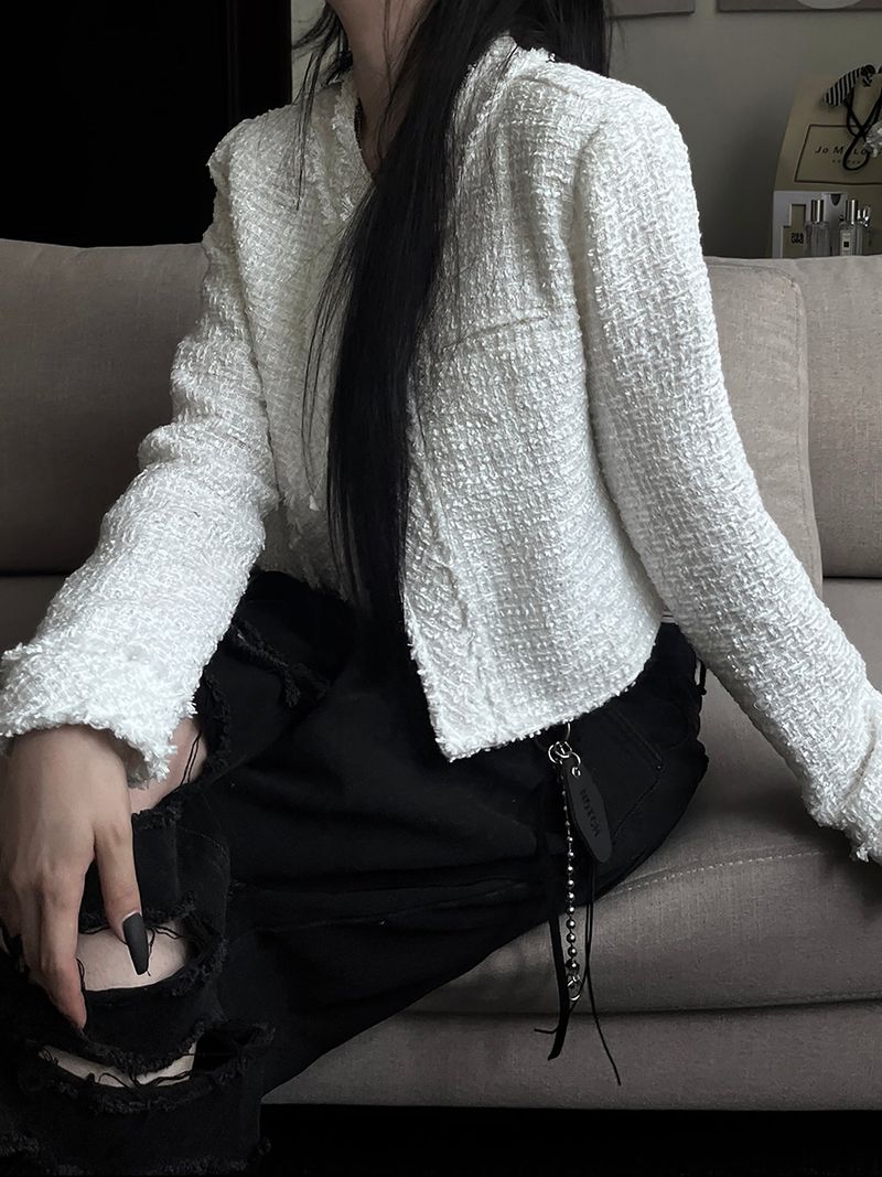 cropped tweed jacket (2color)
