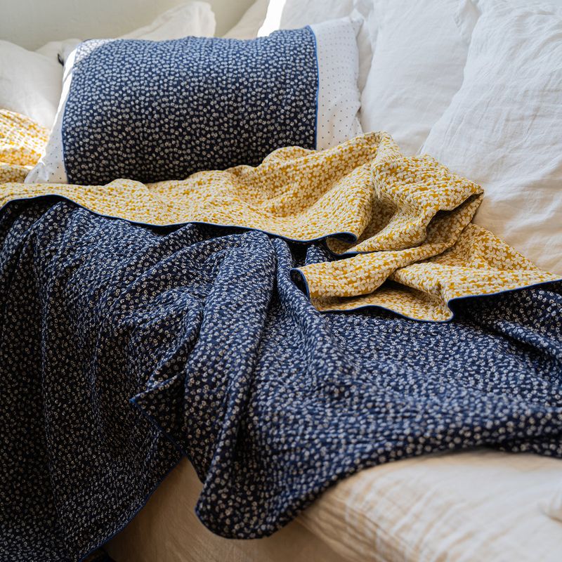 Reversible cotton Summer Pillow cover