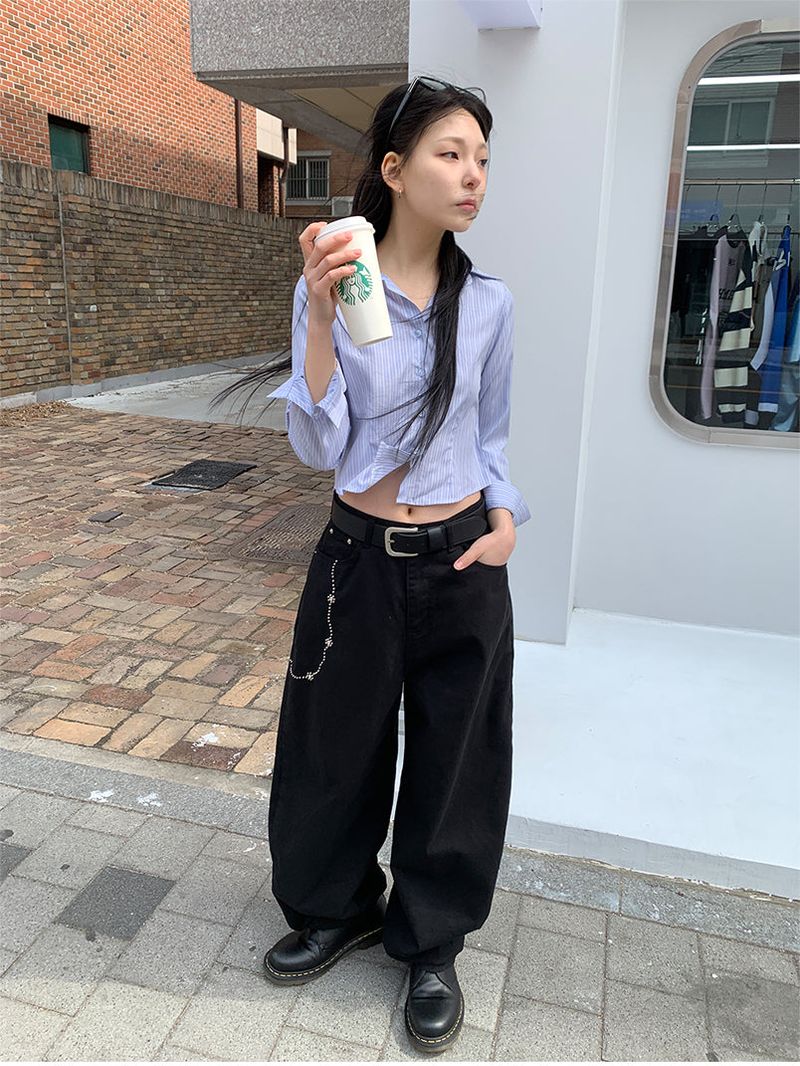 CHAINPIECE BALLOON PANTS