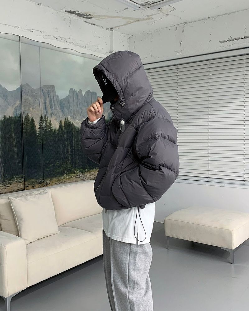 OWN Noah Duck Down Cropped Padded Jacket (2 colors)