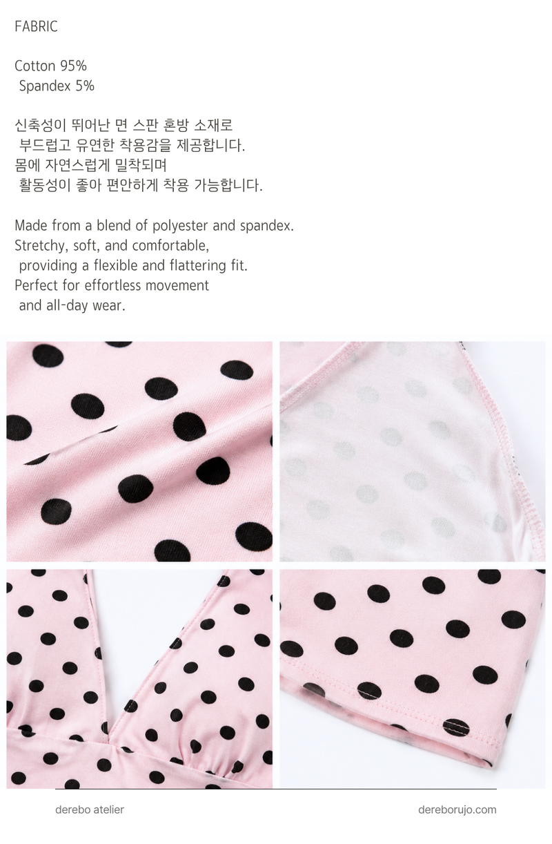 Pink dot halter neck sleeveless top