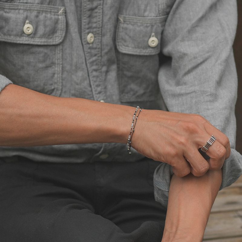 Soft Courage, double line bracelet_October Birthstone