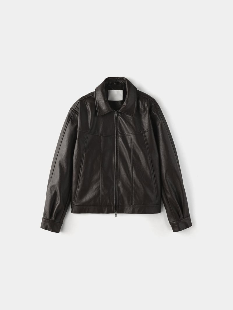 Fear Curved Leather Jacket