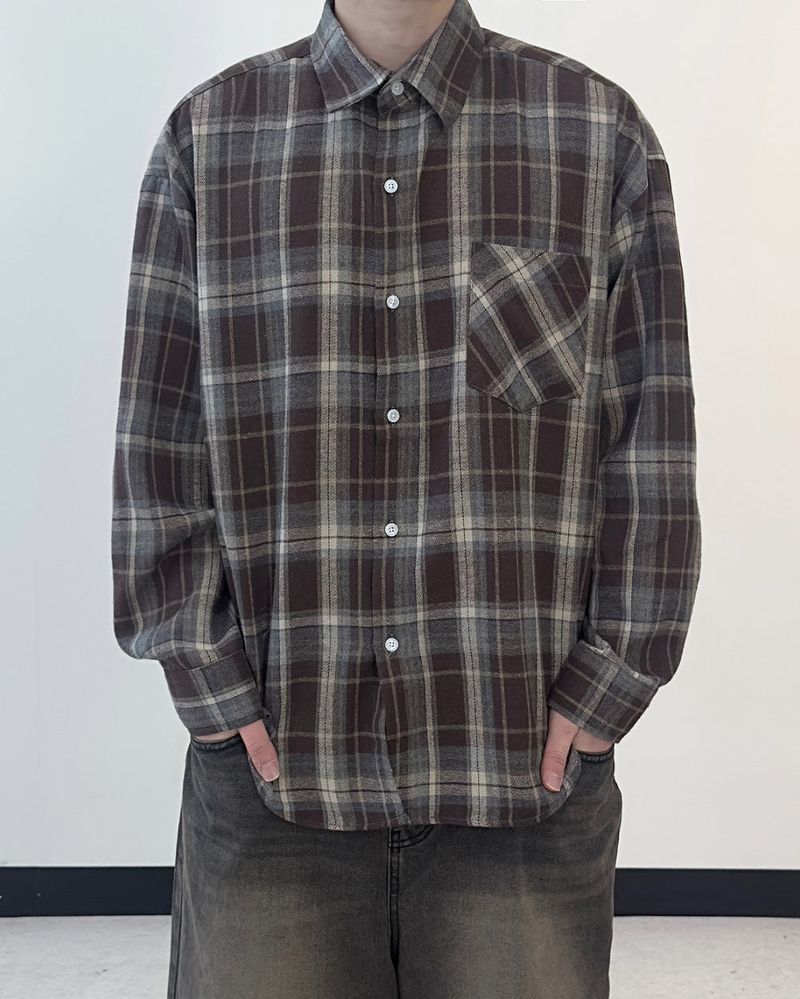 Antique Oversized Check Shirt