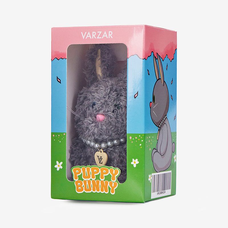Odd Eye Puppy Bunny Keyring / Gray