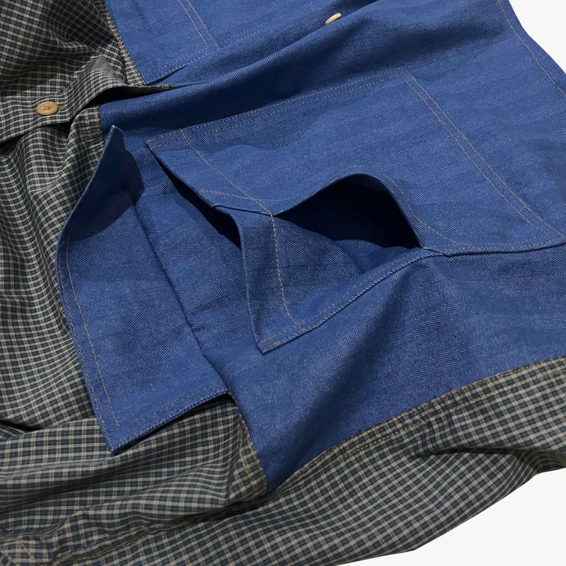 switch panel check shirt_blue