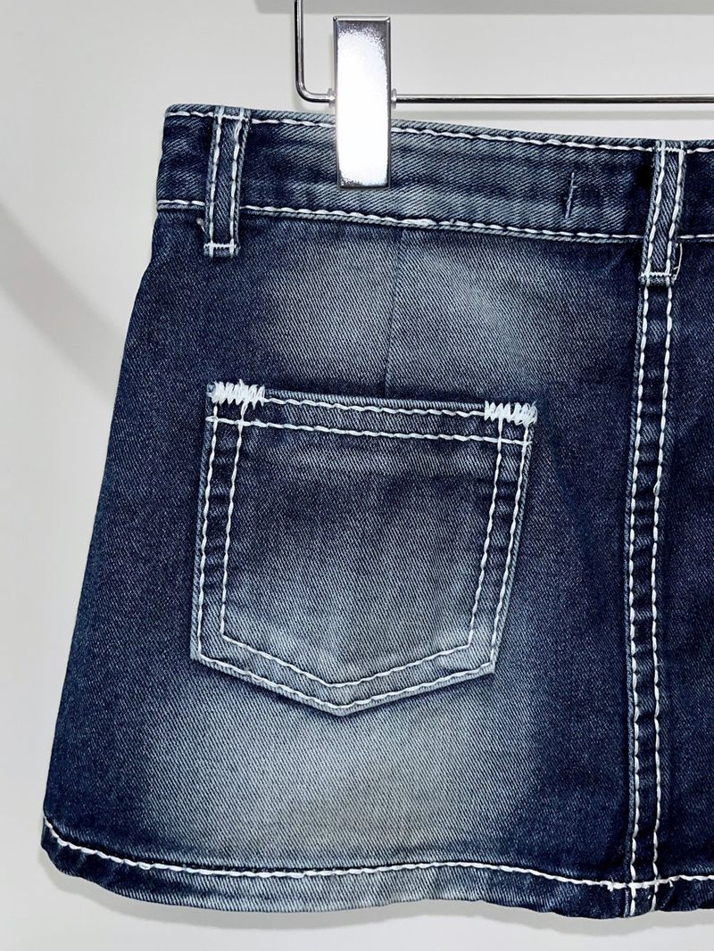 STITCH SKIRT-DARK BLUE