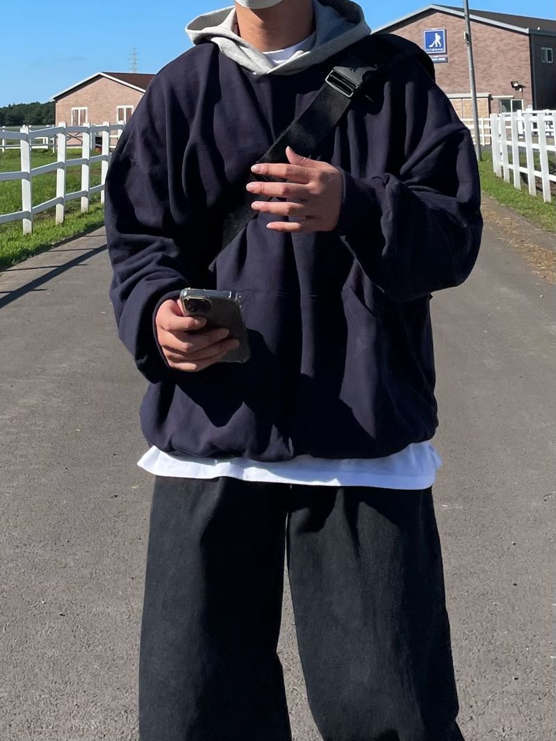COVER TWO TONE LOOSEFIT HOODY