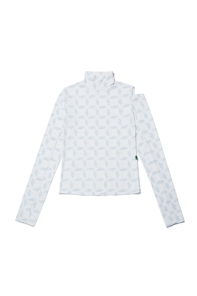 FLIP Pattern Turtleneck_White