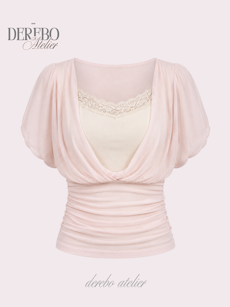 Baby Bloom Chiffon Shirring Top