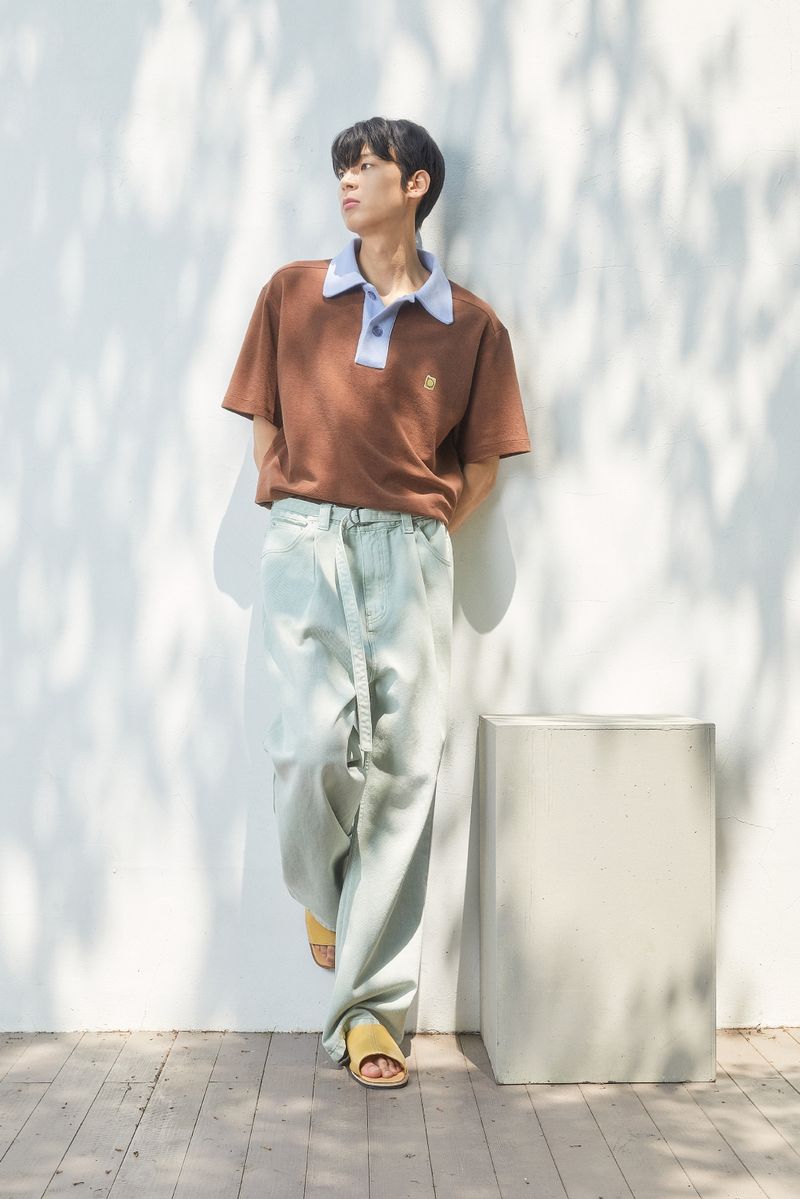 ALARM ONE TUCK BELTED DYEING PANTS MINT_MAN