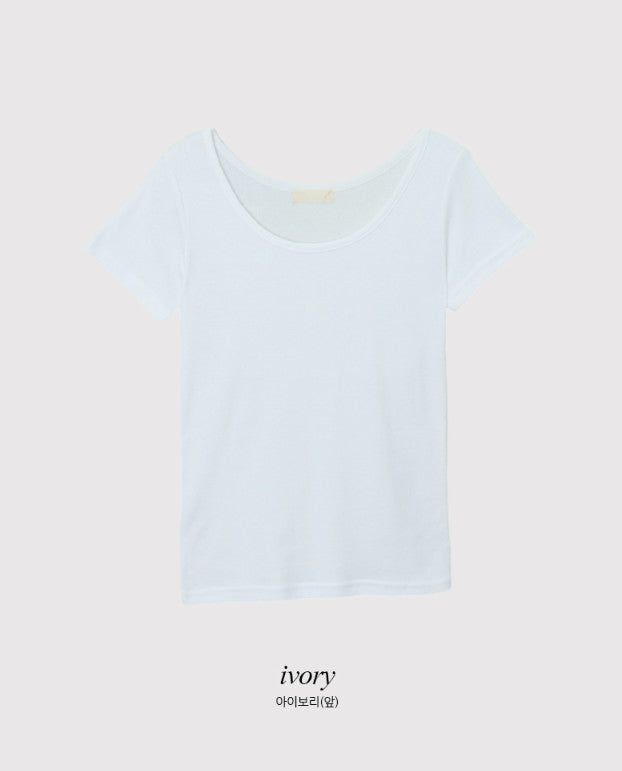 Basic Mood Slim U-neck T-shirt (6color)