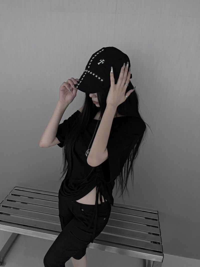 cross studded hunting cap (2color)