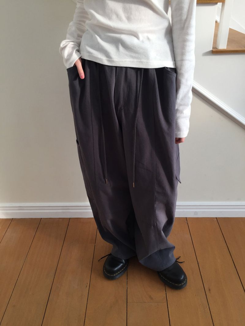 Mark Balloon Cotton Pants (2color)