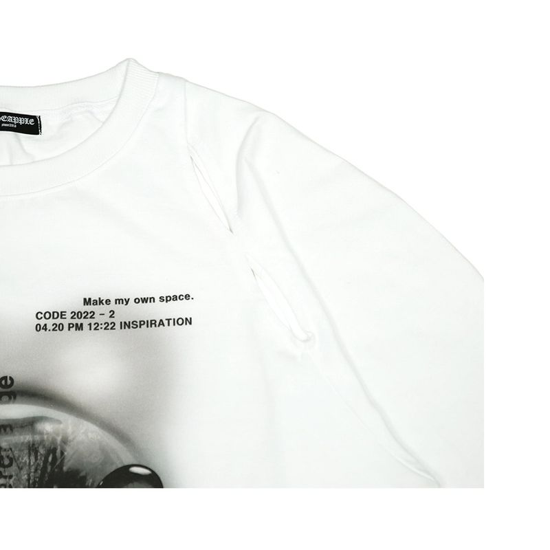222 Cutout graphic t-shirts - White