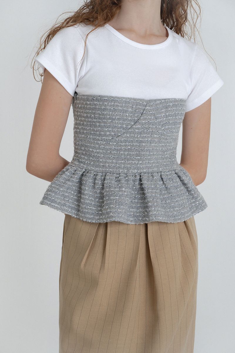 Twinkle tweed top_silver
