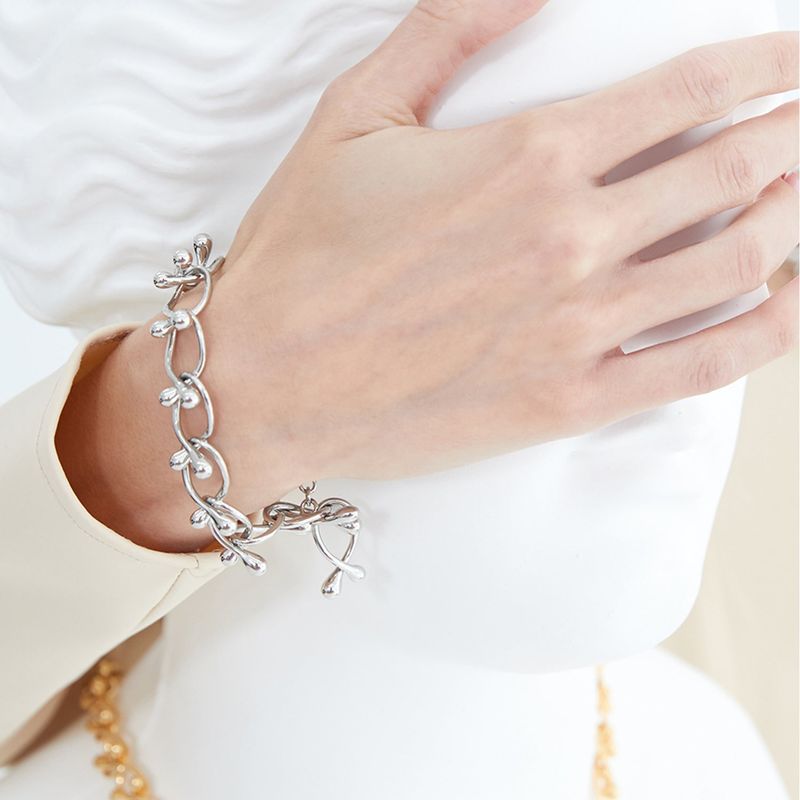 Tear Drop Chian Bracelet_Silver