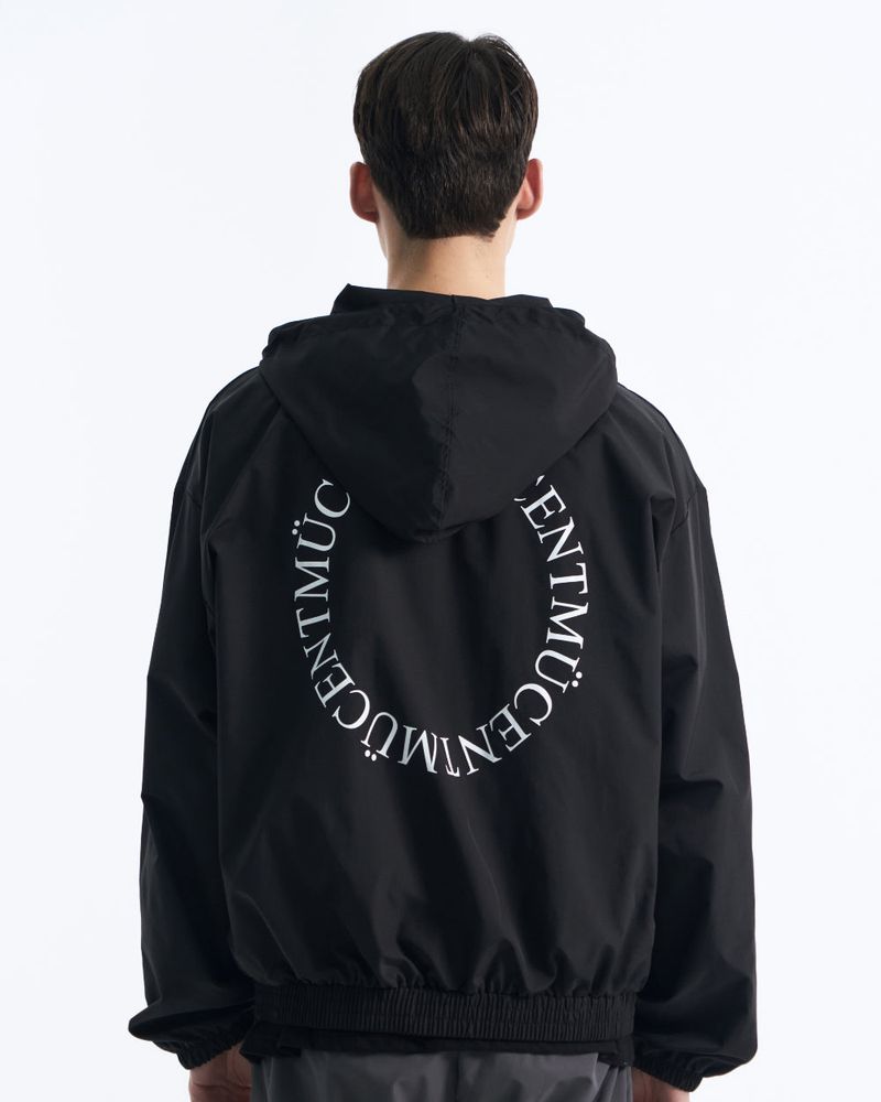 BACK ROUND WINDBREAKER (Black, Charcoal)