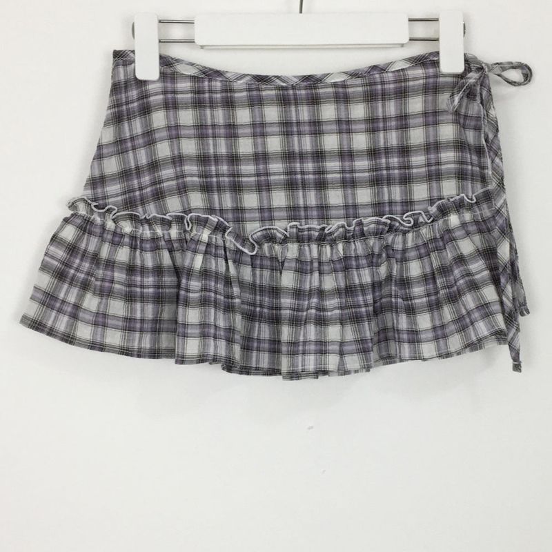 Plaid Layered Wrap Skirt (2color)