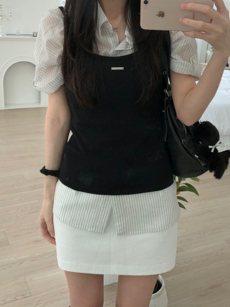 Shape Stripe Shirt (2 colors)