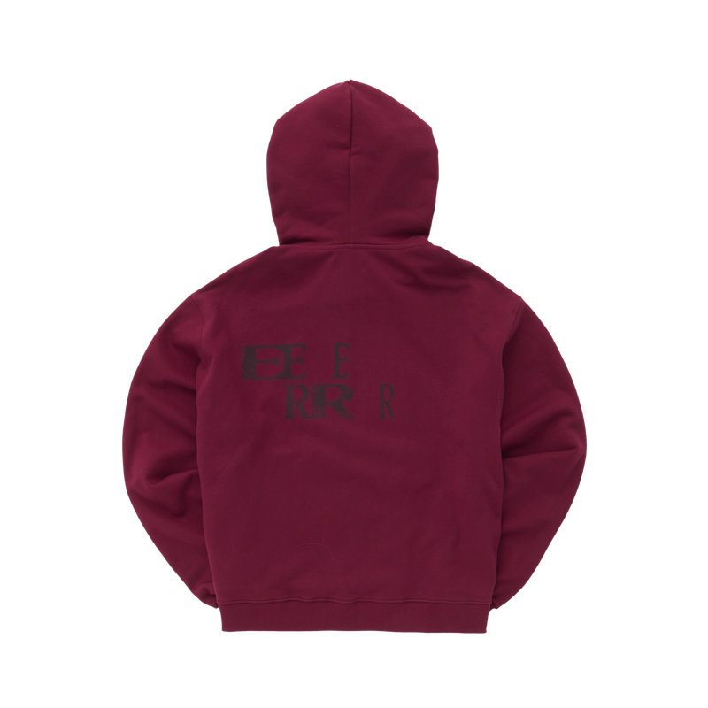 EEERRR Crack logo hoodie (Burgundy)